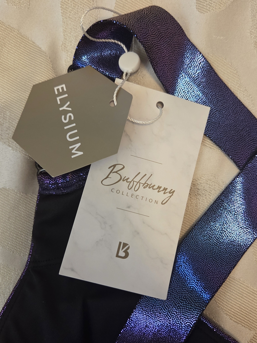 Buff Bunny Alpha Sports Bra - Purple Blue Holographic | Size Medium - Picture 3 of 6